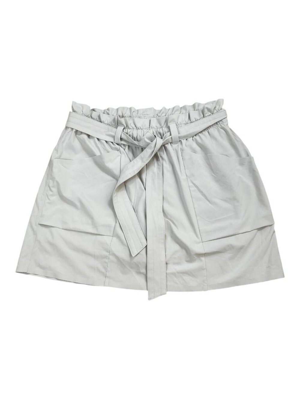 Athleta Skort Belted Skyline Light Gray Pockets (10)